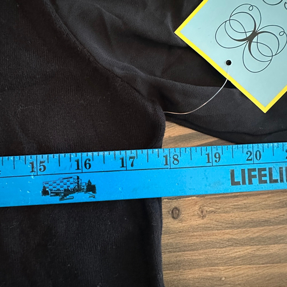 New CeCe Black White Bow Collar Long Sleeve Sweater Size S Puff Sleeve - Picture 5 of 7